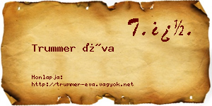 Trummer Éva névjegykártya
