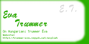 eva trummer business card